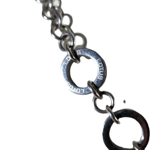 Lotus Jewelry Company Silver and onyx Necklace 18" - Picture 3 of 6